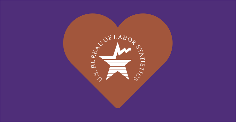 BLS logo surrounded by a heart