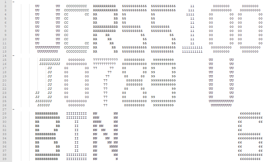 ASCII art at the top of the FBI crime file