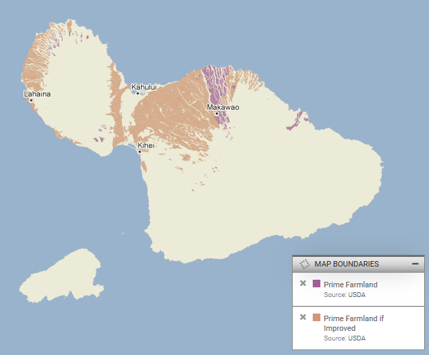 Prime farmland in Hawaii