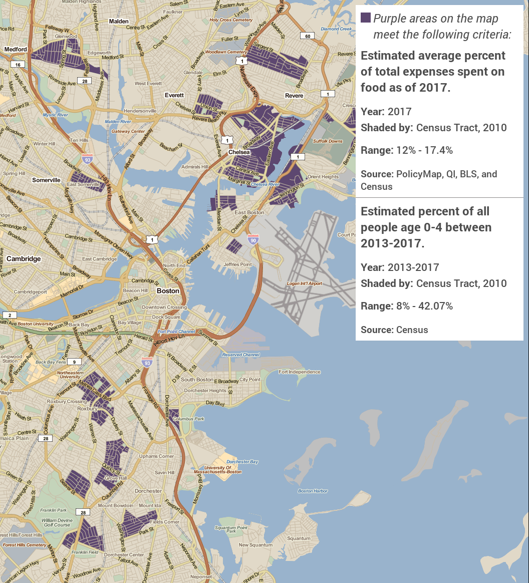 Who's Spending Too Much on Not Enough Food? PolicyMap