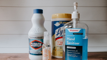 Hand sanitizer and disinfectant.