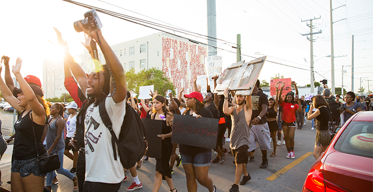 A Black Lives Matter protest in Miami in 2016