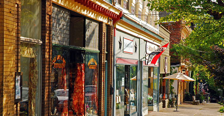 Small town storefronts