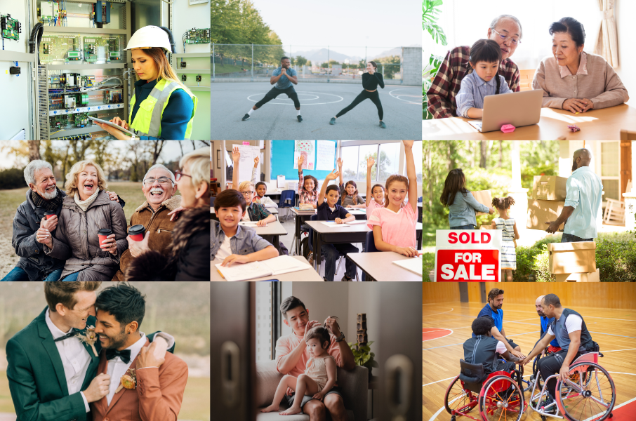 collage of photos representing the diversity of Americans