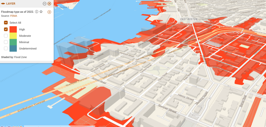 3D Map of High-Risk Flood Zones